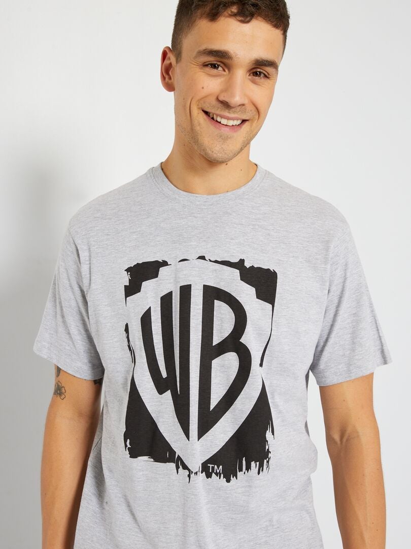 T-shirt 'Warner' gris chiné - Kiabi