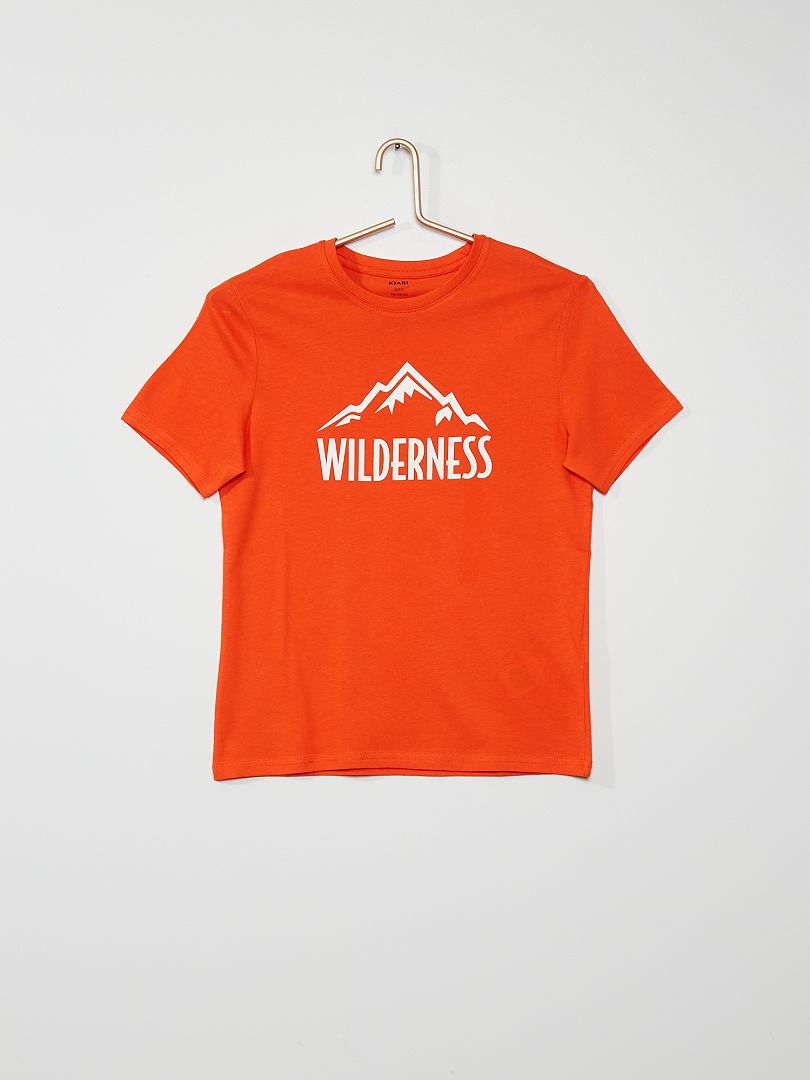 T-shirt 'Wilderness' orange - Kiabi