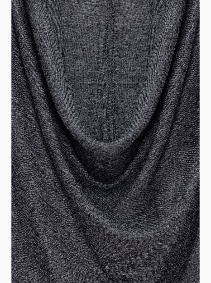 T-shirt wol watervalhals lange mouwen dilvin Grijs Zwart - Kiabi