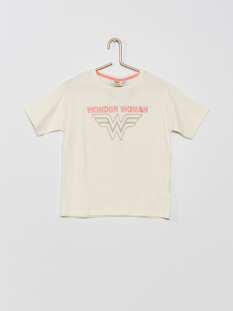T-shirt 'Wonder Woman' en jersey Blanc - Kiabi