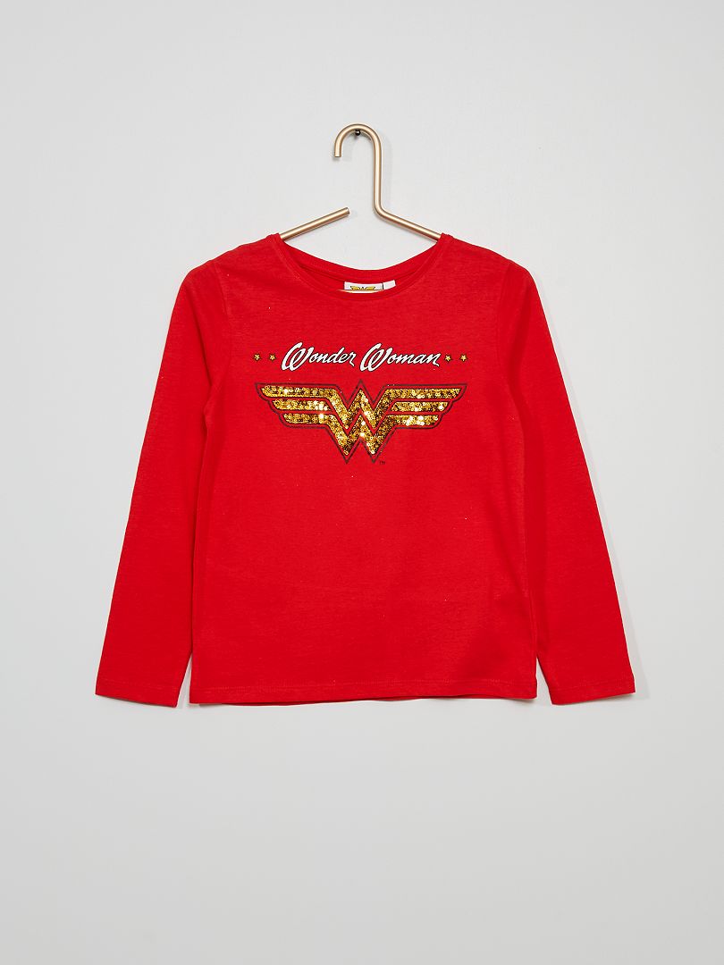 T-shirt 'Wonder Woman' rood - Kiabi