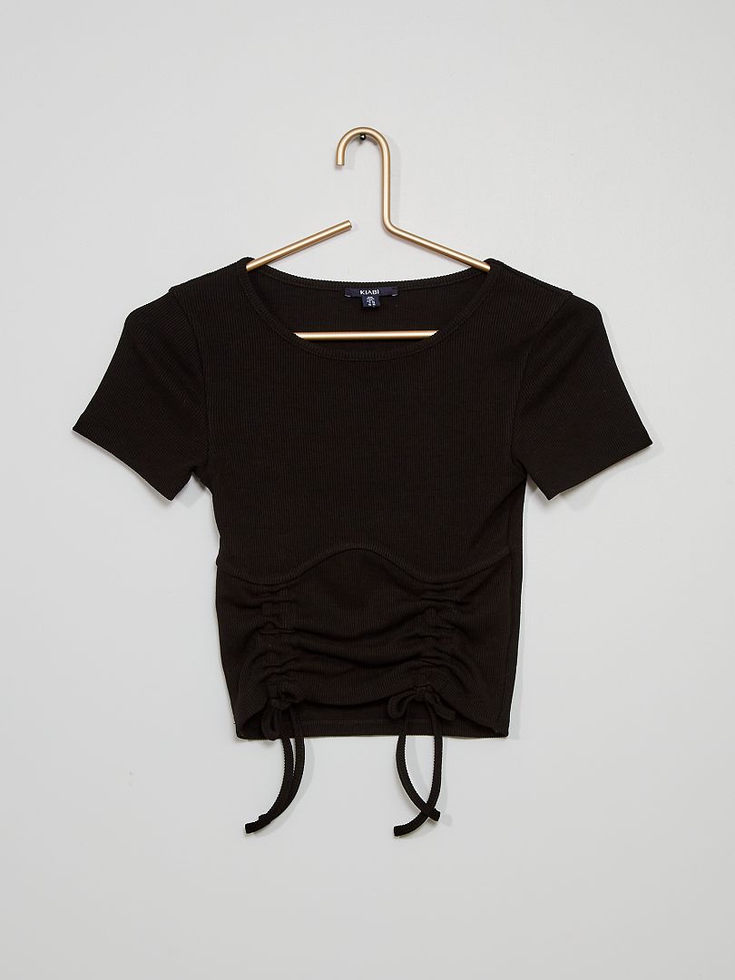 T-shirt zwart - Kiabi