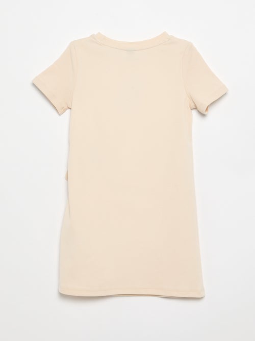 T-shirtjurk met knoop aan de zijkant - Kiabi