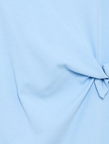 T-shirtjurk met knoop aan de zijkant