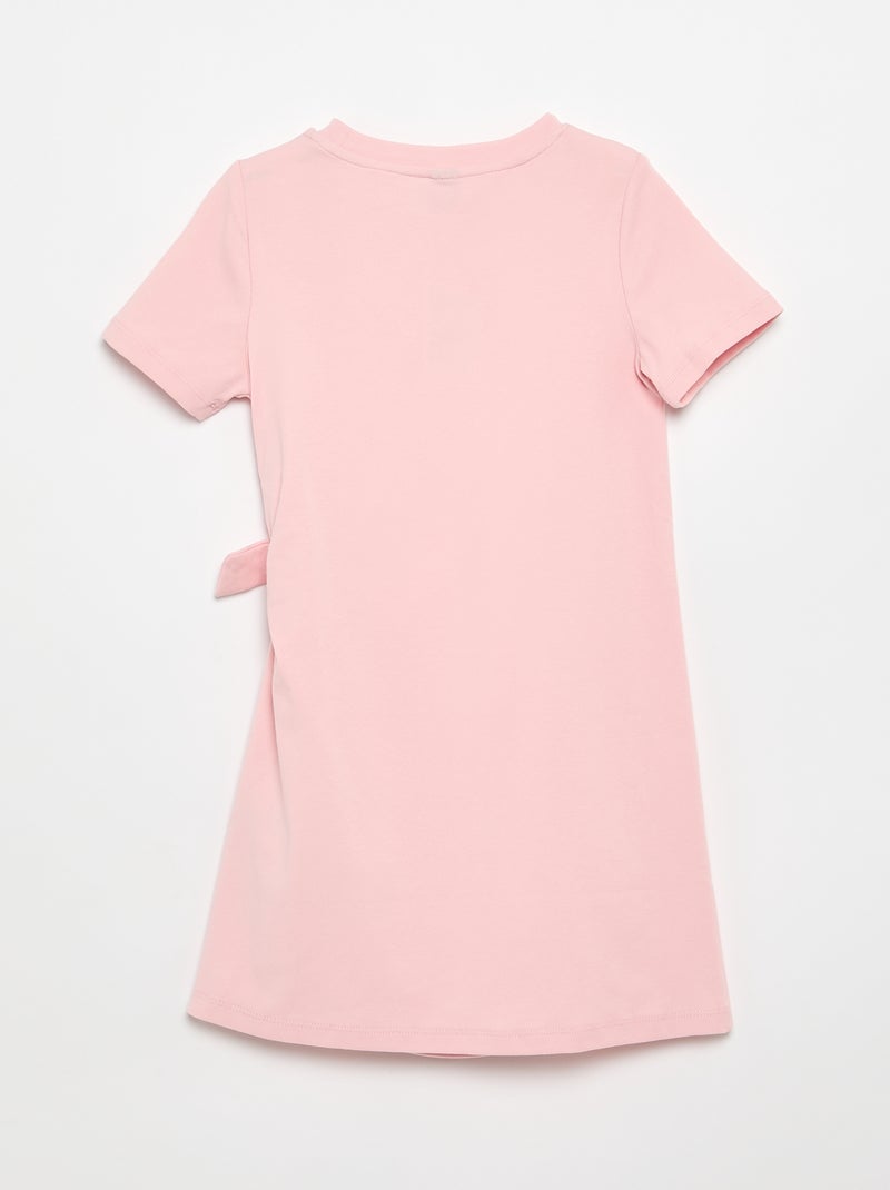 T-shirtjurk met knoop aan de zijkant Rose - Kiabi