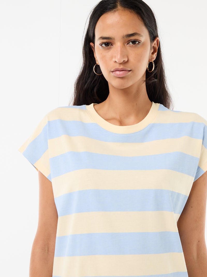 T-shirtjurk met korte mouwen Blauw - Kiabi