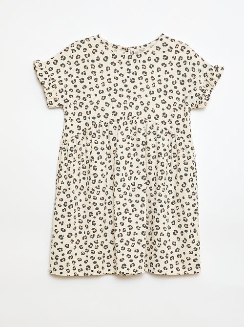 T-shirtjurk met luipaardprint - Kiabi