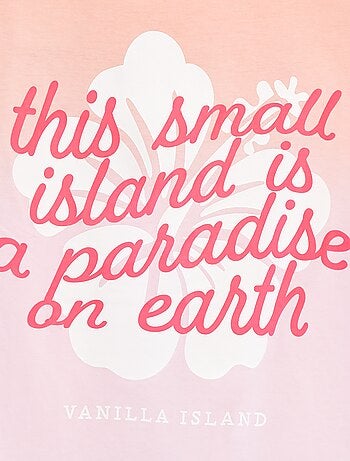 T-shirtjurk met ruchemouwen en tie-dyeprint