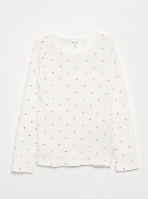 T-shirts en maille pointelle - Lot de 2 - Kiabi