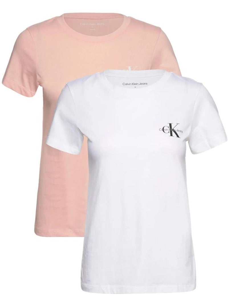 T-shirts Femme Calvin Klein Jeans Rose - Kiabi
