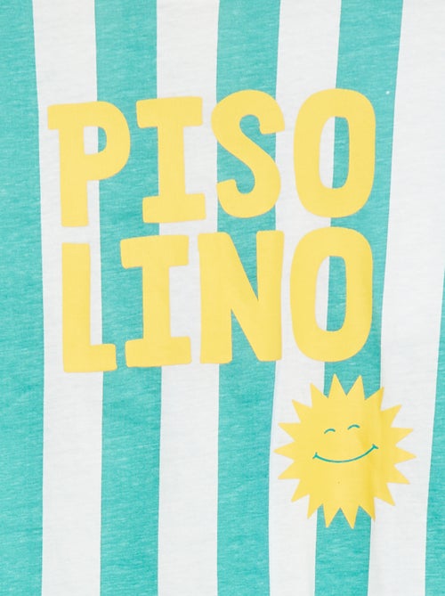 T-shirts loose imprimé manches courtes - Dos rallongé - Kiabi