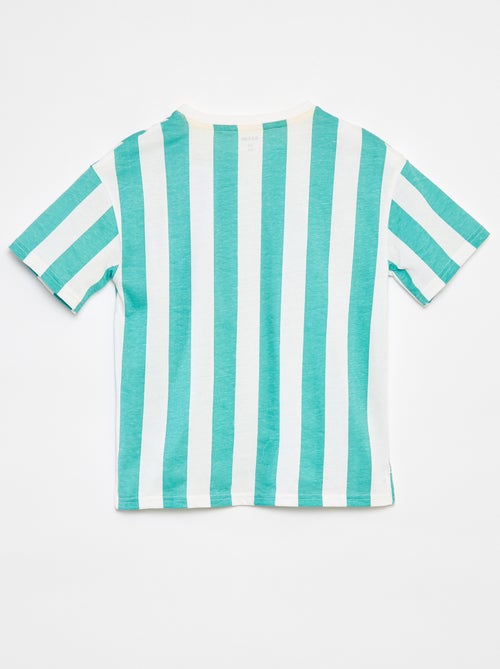 T-shirts loose imprimé manches courtes - Dos rallongé - Kiabi