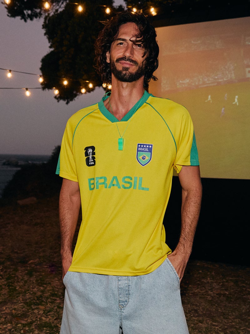 T-shirts sous licence officielle de La Coupe du Monde de la FIFA 26™ - Brésil Jaune - Kiabi