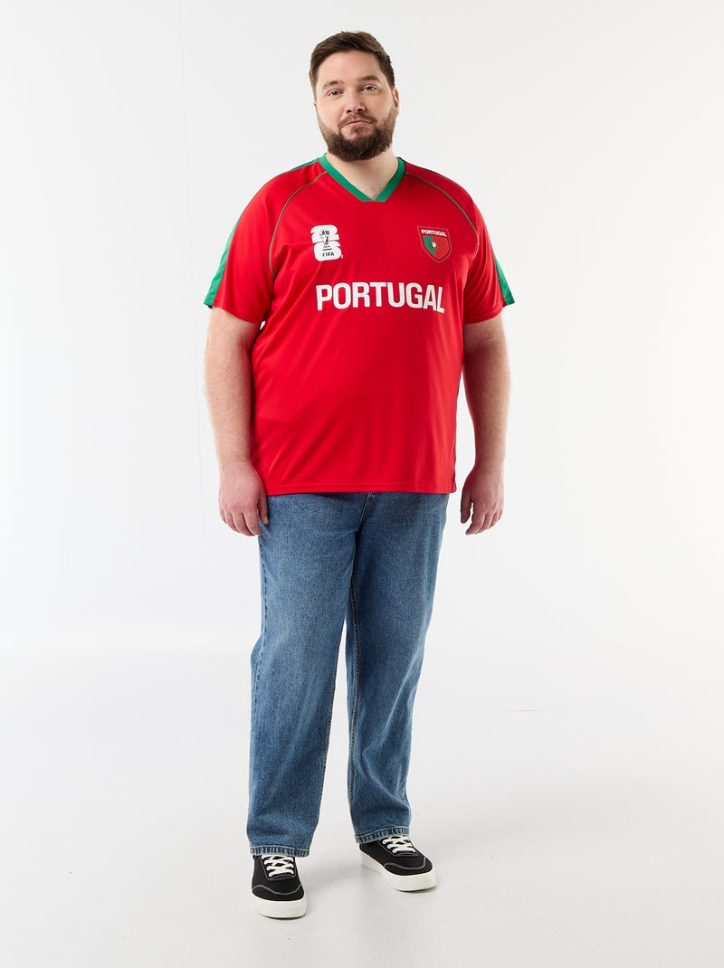 T-shirts sous licence officielle de La Coupe du Monde de la FIFA 26™ - Portugal Rouge - Kiabi