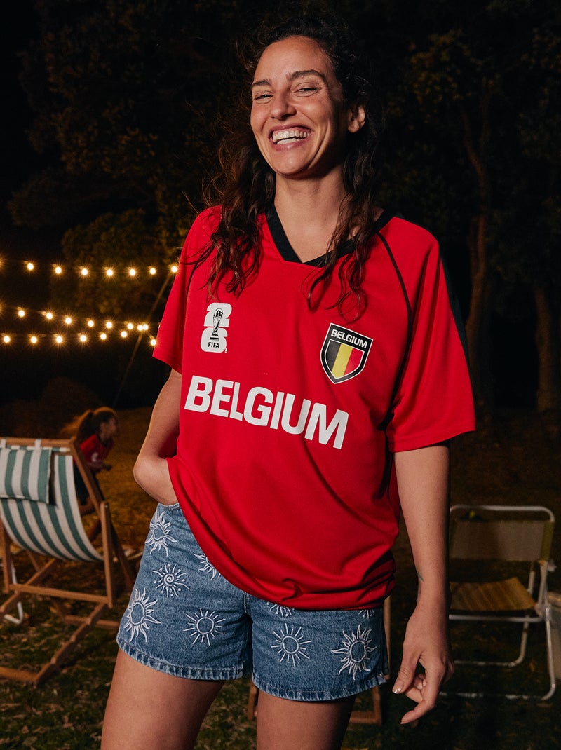 T-shirts sous licence officielle de La Coupe du Monde de la FIFA 26™- Belgique Rouge - Kiabi