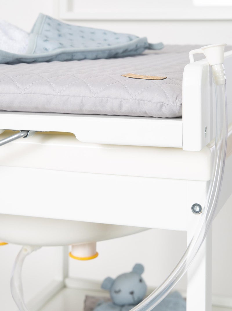 Table à langer et baignoire 2en1 + matelas à langer déperlant 'Roba style' Blanc Gris - Kiabi