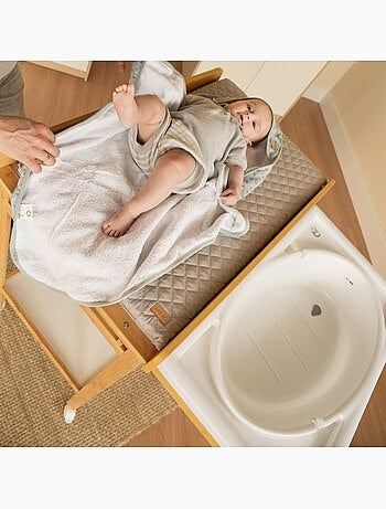 Table à langer extensible avec baignoire + Matelas à langer 'roba Style' - Bicolore