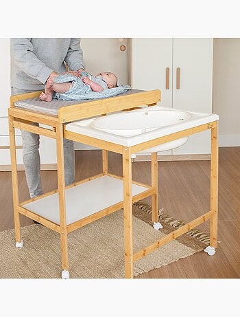 Table à langer extensible avec baignoire + Matelas à langer 'roba Style' - Bicolore