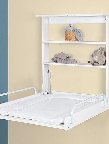 Table à langer murale rabattable + matelas imperméable 'Roba'