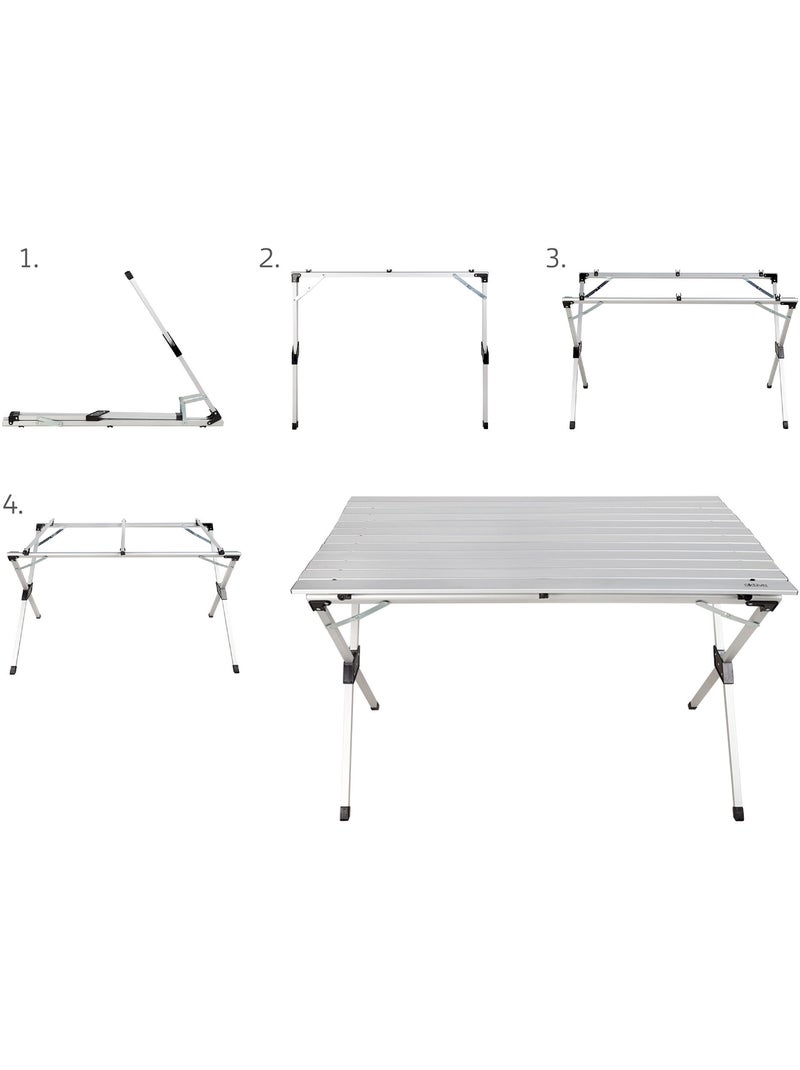 Table de camping pliante en aluminium aktive camping Gris - Kiabi