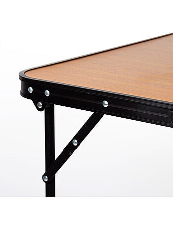 Table de camping pliante en bambou avec poignée de transport aktive