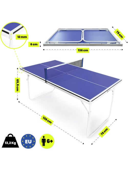 Table de ping-pong hypermotion pliable et portable – kit complet intérieur enfants et adultes - Kiabi Table de ping-pong hypermotion pliable et portable – kit complet intérieur enfants et adultes - Kiabi