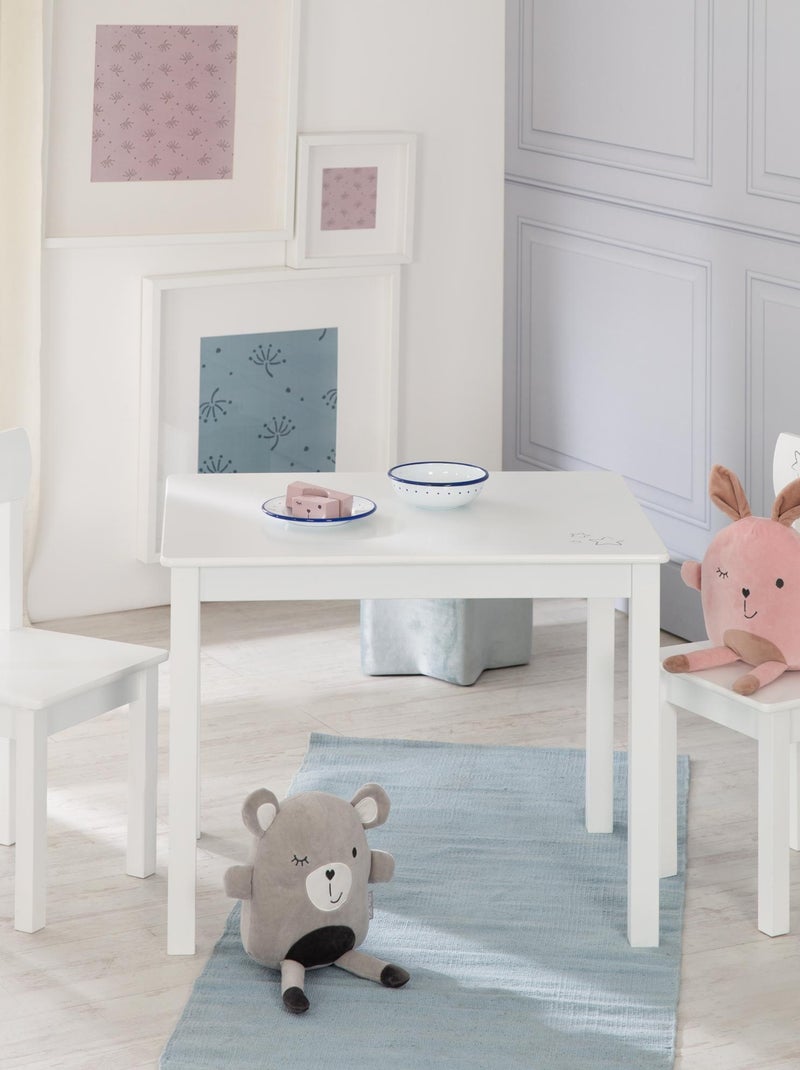 Table enfant + 2 chaises en bois motif étoile 'Little Stars' ROBA Blanc Gris Blanc - Kiabi