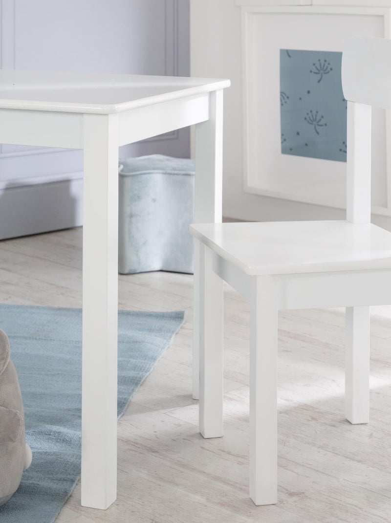 Table enfant + 2 chaises en bois motif étoile 'Little Stars' ROBA Blanc Gris Blanc - Kiabi