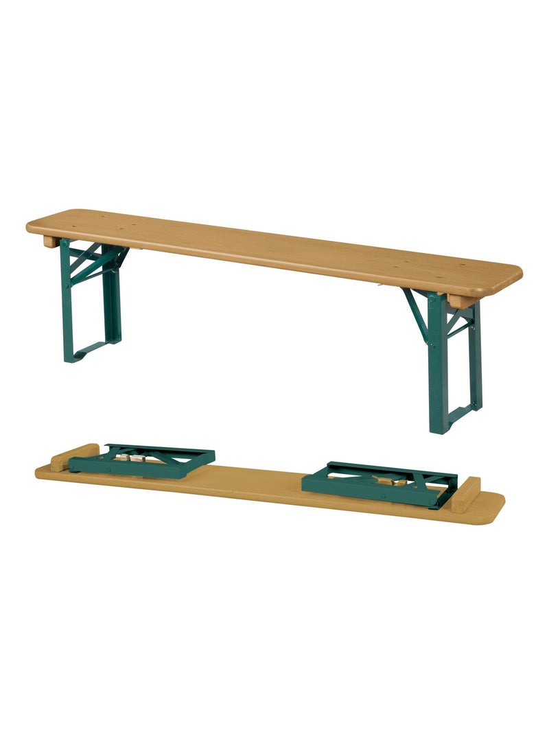 Table enfant et 2 bancs pliants en bois massif fsc 'outdoor' roba Marron - Kiabi