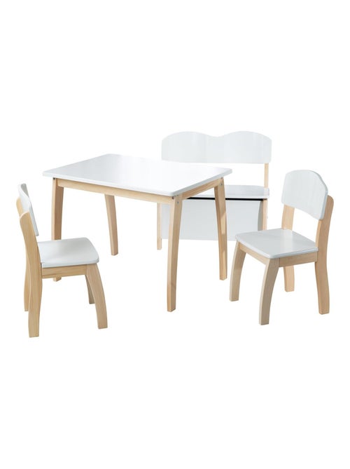 Table enfant rectangulaire en bois massif ROBA - Kiabi Table enfant rectangulaire en bois massif ROBA - Kiabi