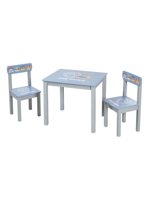 Table et 2 chaises enfant en bois massif Pat'Patrouille ROBA - Kiabi Table et 2 chaises enfant en bois massif Pat'Patrouille ROBA - Kiabi