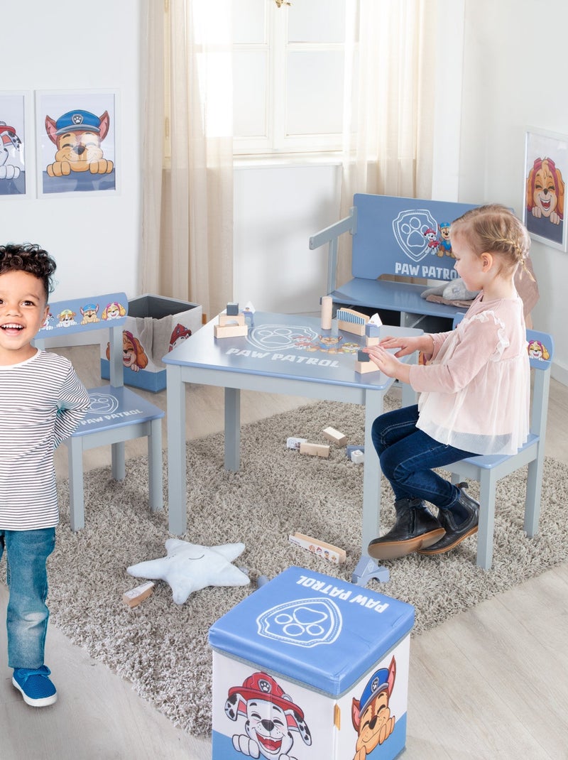 Table et 2 chaises enfant en bois massif Pat'Patrouille ROBA Bleu Gris - Kiabi
