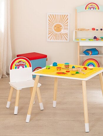 Table et chaise + 6 pots de pâte à modeler x Play-Doh et accessoires - ROBA