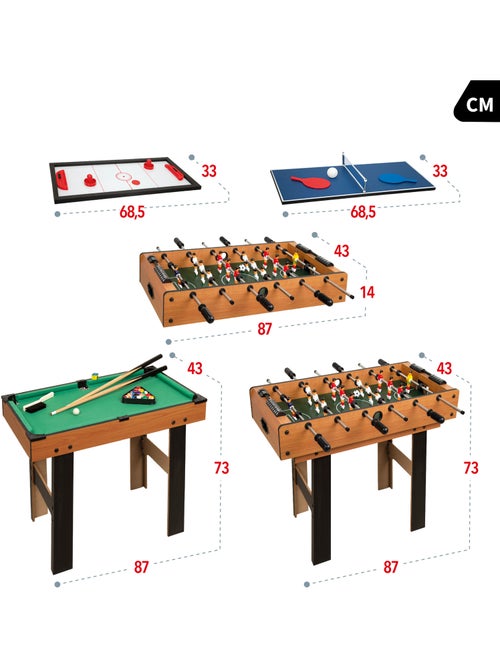 Table multijeux 4 en 1 avec pieds cb games - Kiabi Table multijeux 4 en 1 avec pieds cb games - Kiabi