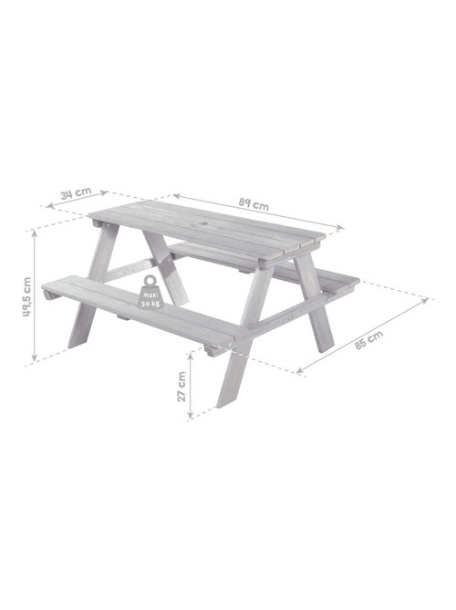 Table pique-nique enfants + 2 coussins 'Roba picnic for 4' - Kiabi