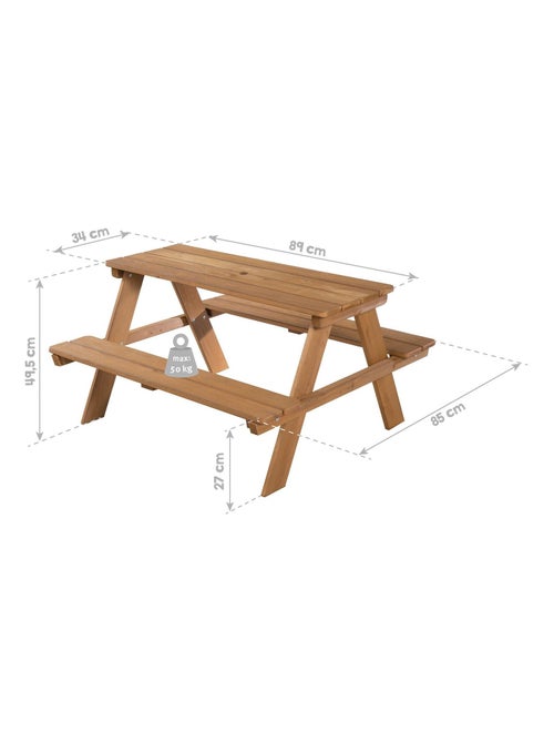Table pique-nique enfants + 2 coussins 'Roba picnic for 4' - Kiabi