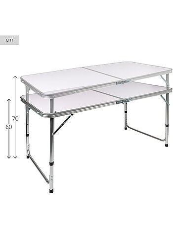 Table pliante réglable en hauteur avec 4 tabourets aktive