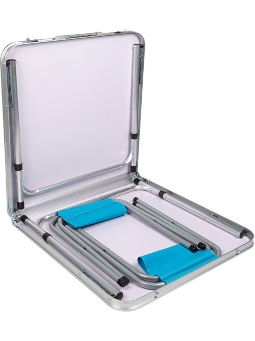 Table pliante réglable en hauteur avec 4 tabourets aktive - Kiabi Table pliante réglable en hauteur avec 4 tabourets aktive - Kiabi