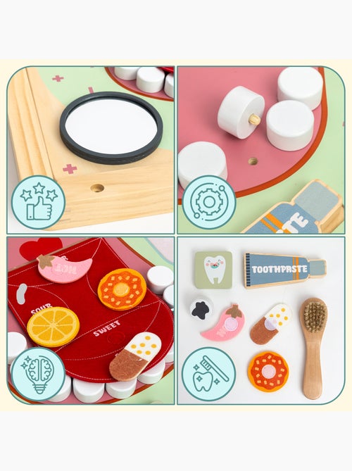 Tableau busy board bois dentiste 45x45cm hygiene dentaire saveurs mamabrum - Kiabi Tableau busy board bois dentiste 45x45cm hygiene dentaire saveurs mamabrum - Kiabi