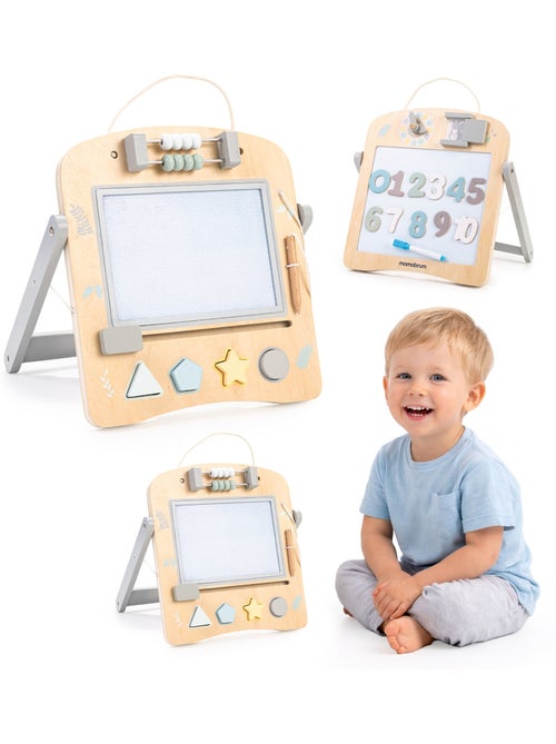 Tableau éducatif en bois 2 en 1 magnétique double face mamabrum dès 3 ans - Kiabi Tableau éducatif en bois 2 en 1 magnétique double face mamabrum dès 3 ans - Kiabi