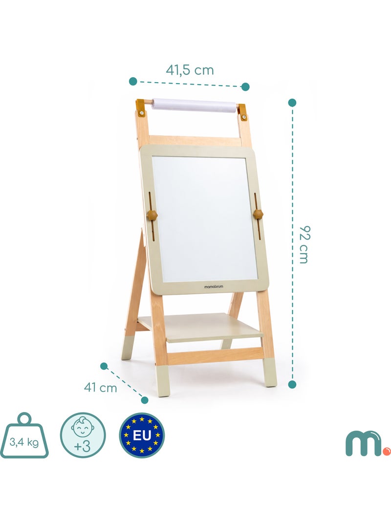 Tableau éducatif en bois 3 en 1 ajustable avec papier mamabrum dès 3 ans N/A - Kiabi