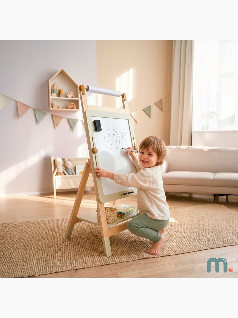 Tableau éducatif en bois 3 en 1 ajustable avec papier mamabrum dès 3 ans N/A - Kiabi