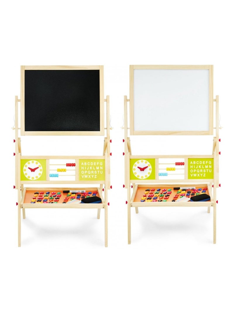 Tableau enfant double face magnétique et craie bois mamabrum N/A - Kiabi