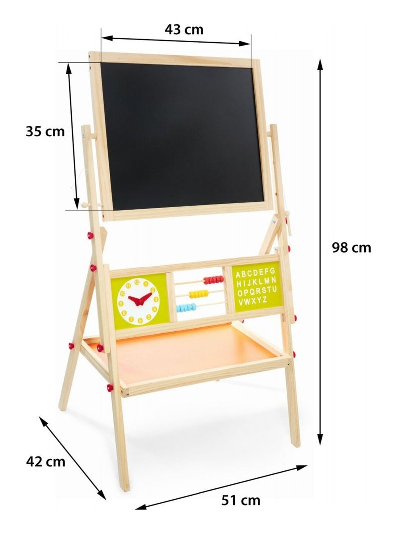 Tableau enfant double face magnétique et craie bois mamabrum N/A - Kiabi