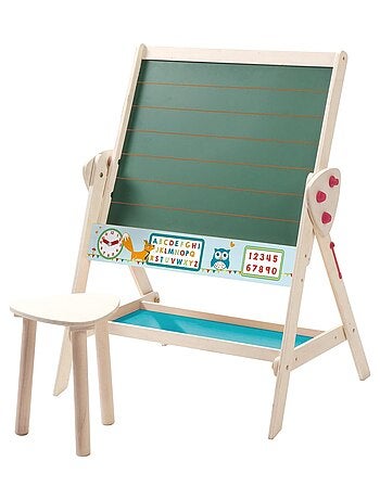 Tableau pivotant double face avec tabouret 'Fuchs und Eule' ROBA