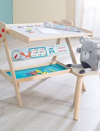 Tableau pivotant double face avec tabouret 'Fuchs und Eule' ROBA