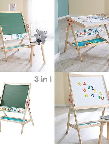 Tableau pivotant double face avec tabouret 'Fuchs und Eule' ROBA