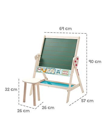 Tableau pivotant double face avec tabouret 'Fuchs und Eule' ROBA