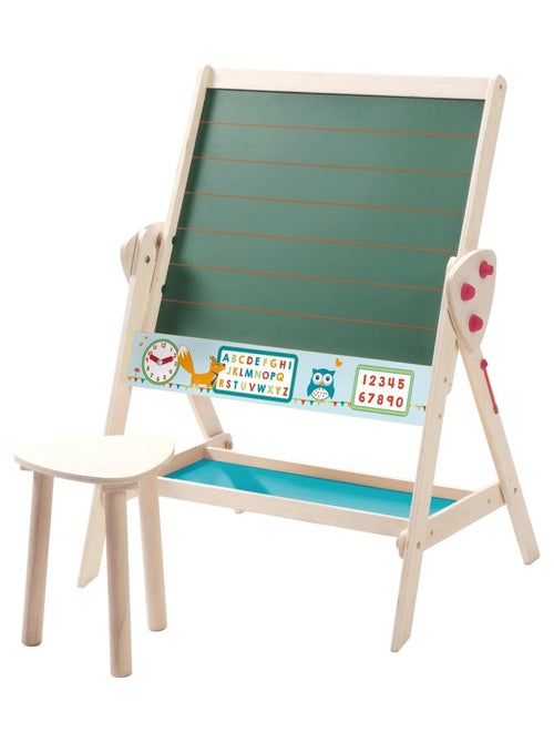 Tableau pivotant double face avec tabouret 'Fuchs und Eule' ROBA - Kiabi