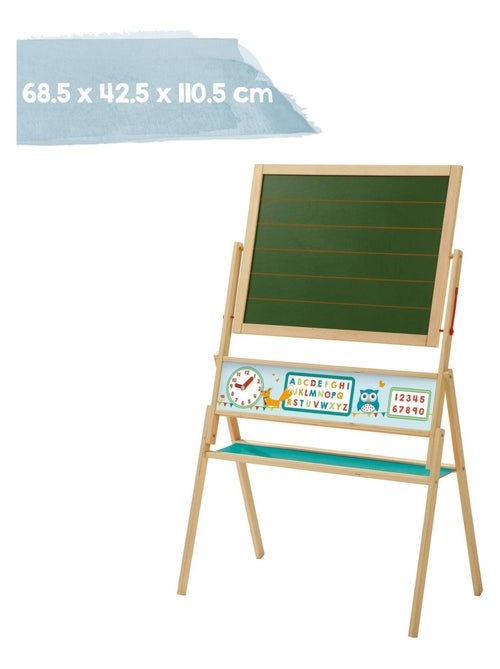 Tableau rotatif double face craie et magnétique 'ABC Eule' ROBA - Kiabi